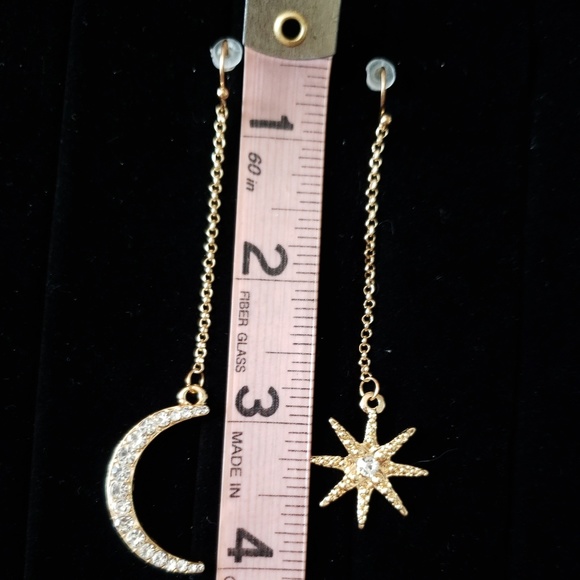 Crescent Moon and Star earrings - Picture 4 of 4